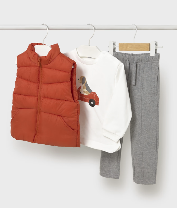 Mayoral Three-Piece Gilet/Top/Trouser Set Style 2649 -Terracotta